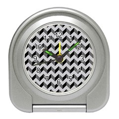 Modern Retro Chevron Patchwork Pattern Travel Alarm Clock by GardenOfOphir