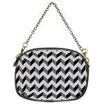 Modern Retro Chevron Patchwork Pattern Chain Purse (Two Sides) Front