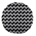 Modern Retro Chevron Patchwork Pattern Large 18  Premium Flano Round Cushions Front