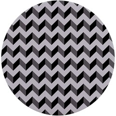 Modern Retro Chevron Patchwork Pattern Uv Print Round Tile Coaster by GardenOfOphir