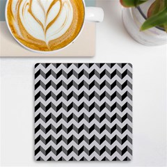 Modern Retro Chevron Patchwork Pattern Uv Print Square Tile Coaster  by GardenOfOphir