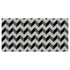 Modern Retro Chevron Patchwork Pattern Banner And Sign 8  X 4  by GardenOfOphir