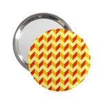 Modern Retro Chevron Patchwork Pattern 2.25  Handbag Mirrors Front