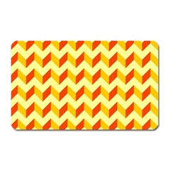 Modern Retro Chevron Patchwork Pattern Magnet (rectangular) by GardenOfOphir