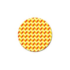 Modern Retro Chevron Patchwork Pattern Golf Ball Marker by GardenOfOphir