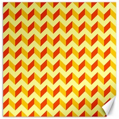 Modern Retro Chevron Patchwork Pattern Canvas 16  X 16  by GardenOfOphir