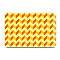 Modern Retro Chevron Patchwork Pattern Small Doormat by GardenOfOphir