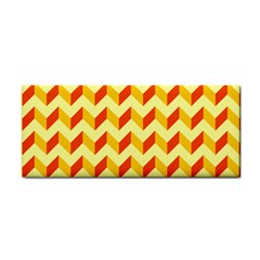 Modern Retro Chevron Patchwork Pattern Hand Towel by GardenOfOphir