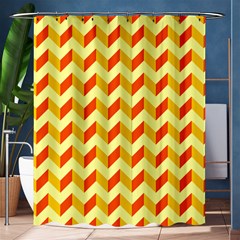 Modern Retro Chevron Patchwork Pattern Shower Curtain 60  X 72  (medium)  by GardenOfOphir