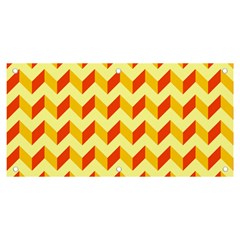 Modern Retro Chevron Patchwork Pattern Banner And Sign 6  X 3  by GardenOfOphir