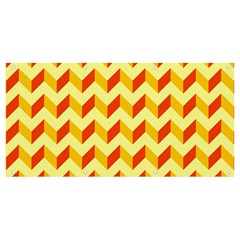 Modern Retro Chevron Patchwork Pattern Banner And Sign 8  X 4  by GardenOfOphir