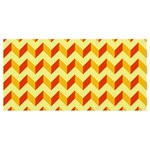 Modern Retro Chevron Patchwork Pattern Banner and Sign 8  x 4  Front