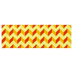 Modern Retro Chevron Patchwork Pattern Banner And Sign 12  X 4  by GardenOfOphir