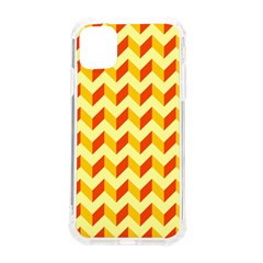 Modern Retro Chevron Patchwork Pattern Iphone 11 Tpu Uv Print Case by GardenOfOphir