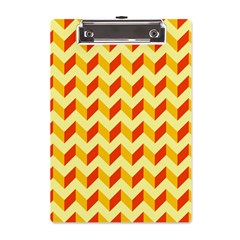 Modern Retro Chevron Patchwork Pattern A5 Acrylic Clipboard