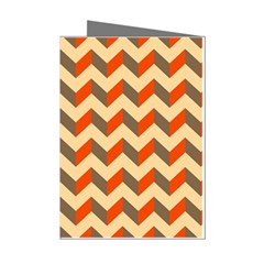 Modern Retro Chevron Patchwork Pattern Mini Greeting Cards (pkg Of 8) by GardenOfOphir