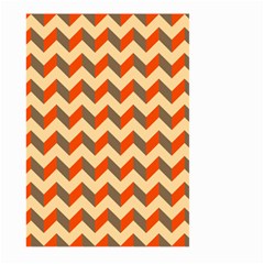 Modern Retro Chevron Patchwork Pattern Large Garden Flag (two Sides) by GardenOfOphir