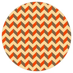 Modern Retro Chevron Patchwork Pattern Round Trivet by GardenOfOphir