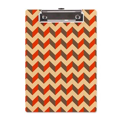 Modern Retro Chevron Patchwork Pattern A5 Acrylic Clipboard by GardenOfOphir