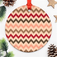 Chevron Pattern Gifts Ornament (round) by GardenOfOphir