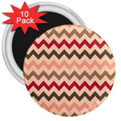 Chevron Pattern Gifts 3  Magnets (10 Pack)  by GardenOfOphir