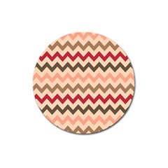 Chevron Pattern Gifts Magnet 3  (round) by GardenOfOphir