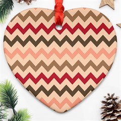 Chevron Pattern Gifts Heart Ornament (two Sides) by GardenOfOphir