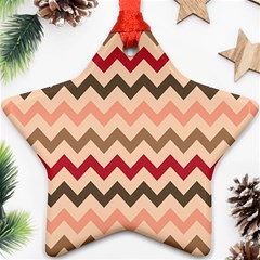 Chevron Pattern Gifts Star Ornament (two Sides) by GardenOfOphir