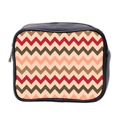 Chevron Pattern Gifts Mini Toiletries Bag (two Sides) by GardenOfOphir