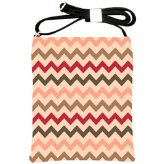 Chevron Pattern Gifts Shoulder Sling Bag by GardenOfOphir