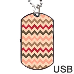 Chevron Pattern Gifts Dog Tag Usb Flash (two Sides) by GardenOfOphir