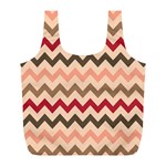 Chevron Pattern Gifts Full Print Recycle Bag (L) Back