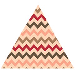 Chevron Pattern Gifts Wooden Puzzle Triangle by GardenOfOphir