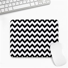 Black And White Chevron Small Mousepad by GardenOfOphir