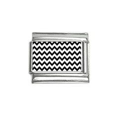 Black And White Chevron Italian Charm (9mm) by GardenOfOphir