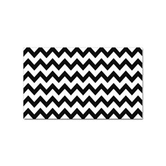 Black And White Chevron Sticker (rectangular) by GardenOfOphir