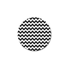 Black And White Chevron Golf Ball Marker by GardenOfOphir