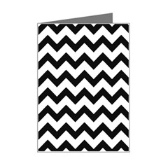 Black And White Chevron Mini Greeting Card