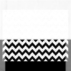 Black And White Chevron Rectangular Jigsaw Puzzl by GardenOfOphir