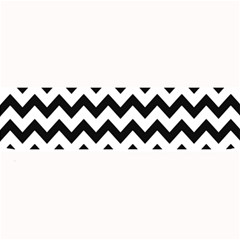 Black And White Chevron Large Bar Mat by GardenOfOphir