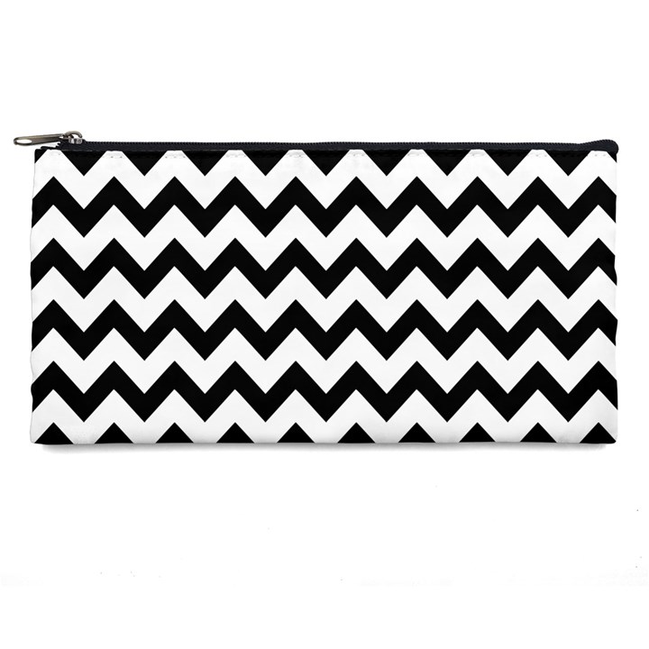 Black And White Chevron Pencil Case