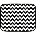 Black And White Chevron Two Sides Fleece Blanket (Mini) 35 x27  Blanket Back