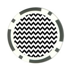 Black And White Chevron Poker Chip Card Guard (10 Pack) by GardenOfOphir