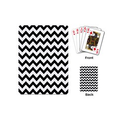 Black And White Chevron Playing Cards Single Design (mini) by GardenOfOphir