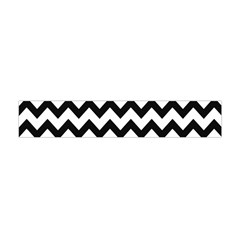 Black And White Chevron Premium Plush Fleece Scarf (mini) by GardenOfOphir