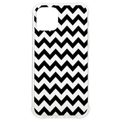 Black And White Chevron Iphone 12/12 Pro Tpu Uv Print Case by GardenOfOphir