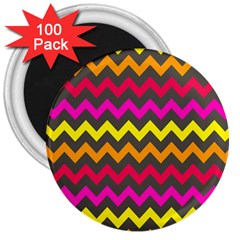 Chevron Pattern Gifts 3  Magnets (100 Pack) by GardenOfOphir