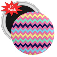 Chevron Pattern Gifts 3  Magnets (10 Pack)  by GardenOfOphir