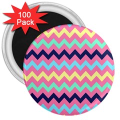 Chevron Pattern Gifts 3  Magnets (100 Pack) by GardenOfOphir