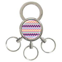 Chevron Pattern Gifts 3-ring Key Chain by GardenOfOphir